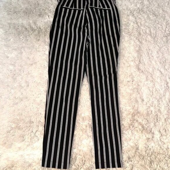 Forever21 Black and White Striped Work Pants - Picture 4 of 4